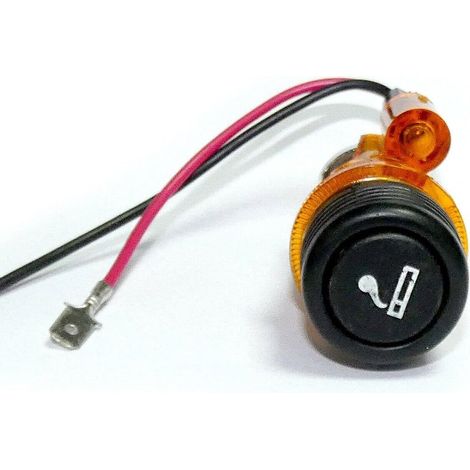 J/J 12V Zigarettenanzünder Orange Beleuchtet Universal Passend für Fast Alle PKW Thermoschaltung Zigarettenanzünder Stecker mit Orangem Leuchtring (1/5)