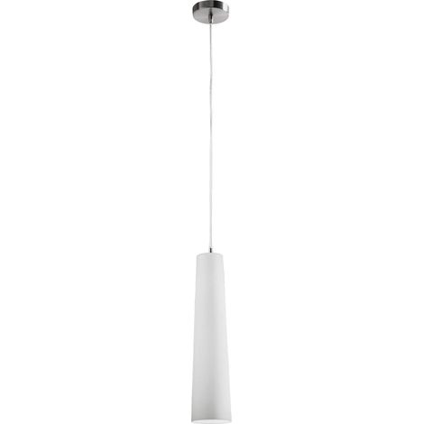 Sospensione Contemporanea Canna Vetro Bianco 1 Luce E27 60W (1/3)