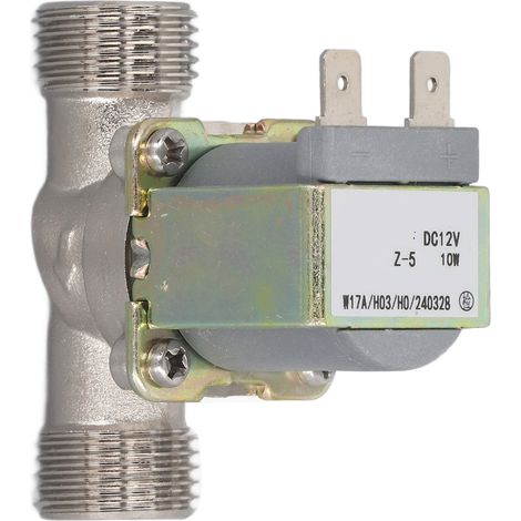 Électrovanne de Vidange 12V DC – Filetage G1/2", Anti-Retour, Filtre Amovible, Température 0-120°C – pour Distributeurs d‘Eau, Lave-Linge et Lave-Vaisselle (1/5)