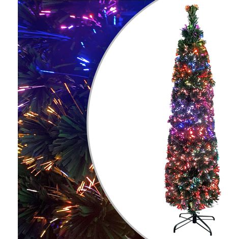 Künstlicher Weihnachtsbaum Schlank mit Ständer 150 cm Glasfaser