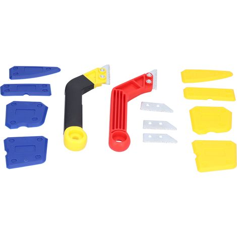 Kit de Calfeutrage Grattoir ABS Nettoyeur de Joints Outil de Retrait Mastic Colle Lot de 2 (1/5)