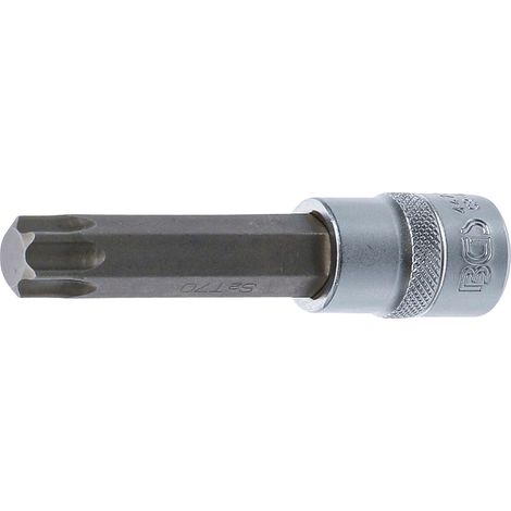 BGS  Punta  de  vaso  100  mm  de  largo,  cuadradillo  interior  de  12,5  mm  (1/2")  perfil  en  T  (para  Torx)  T70  -  4477 (1/2)