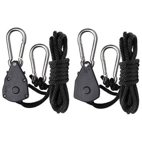 2 pièces poulies réglables de 1,8 pouces, poulies en plastique de corde de suspension de corde d'escalade (1/5)