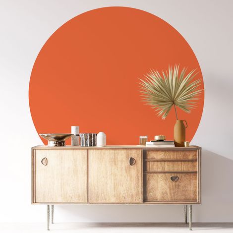 Sticker mural rond / cercle - Couleur Tendance - Diamètre 40 cm - Adhésif + Protection BRILLANTE (1/3)