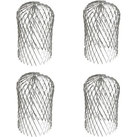 Filtres de Gouttière en Aluminium Grille Protection Gouttiere Protège-gouttières en Métal Protection Gouttiere Feuilles pour Maison, Avant-toit, Fossé, Égout 4 Pièces (1/5)