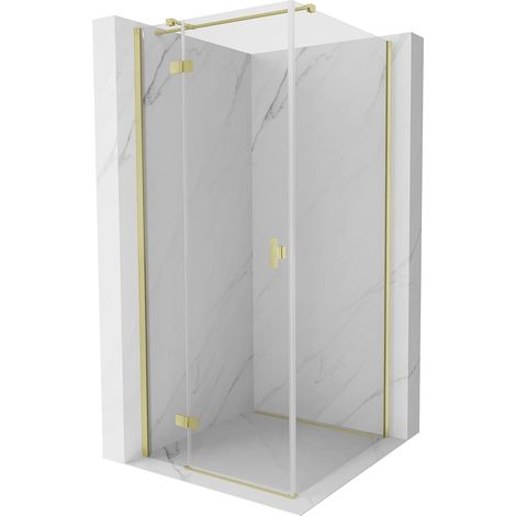 Mexen Mist-H T cabina doccia battente sinistra 95 x 95 cm, trasparente, oro spazzolato - 8A5T-095-095-55-00-L (1/5)