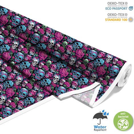 Outdoor dekostoffe oxford - Motiv der Schädel I DX4201 (1/5)