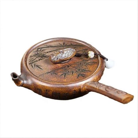 Handgefertigte 180-ml-Teekanne aus Goldsand und Drachenknochen, Tang Yu Kung Fu Teeservice – Authentische Handwerkskunst aus Rohmaterial (1/5)