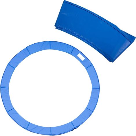 Trampolin Randabdeckung Sicherheitsnetz 8Ft 10Ft 12Ft 15Ft Randabdeckung: Ø366 Cm-Blau (Trampolin Nicht Inbegriffen)