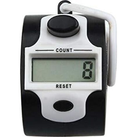 Stück – Manueller Zähler – Digitaler Zähler – 5-stellige Anzeige für Sport und Schule, Schnellreset-Taste, Weiß, 6 x 4 x 2 cm (1/2)