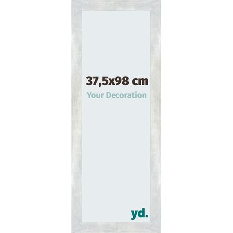 yd. - Cadre photo 37.5x98 - Argent Brillant Vintage - MDF - Mura
