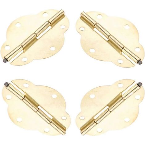 Lot de 4 charnières dorées pour meubles, tiroirs et portes d'armoires (1/5)
