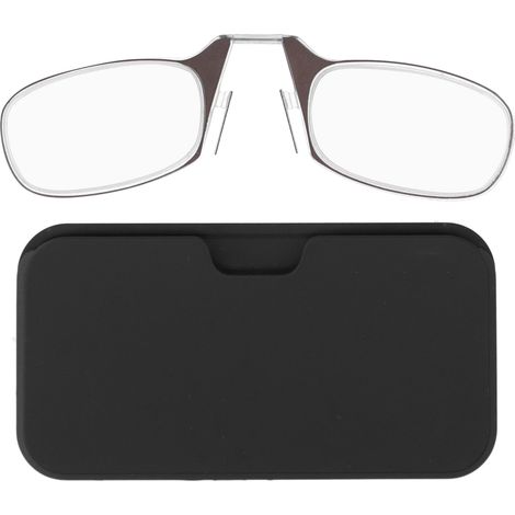 Lunettes anti-lumière bleue sans branches avec clip nasal pour adultes et seniors (+250 marron) (1/5)