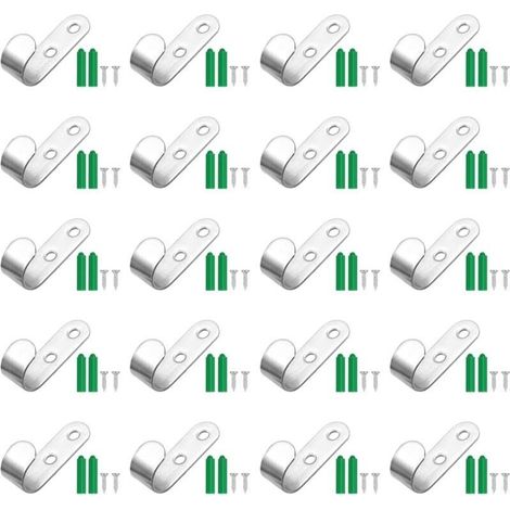 Lot de 20 Crochet Bache pour Bâche De Remorque, 44 x 21 x 16 mm Attache Bache, Crochet pour Bache pour Remorque, Accessoires De Remorque De Voiture (1/5)