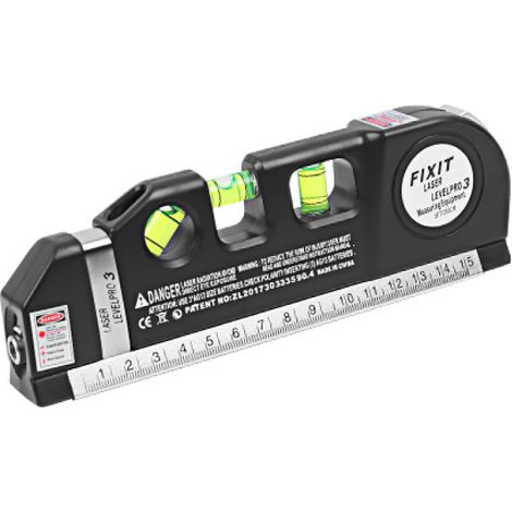 Niveau laser multifonctionnel pour la décoration intérieure, infrarouge, réticule, niveau à angle droit, testeur de fils de haute précision (règle laser plate) (1/5)