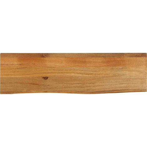 Tischplatte mit Baumkante 120x20x3,8 cm Massivholz Mango