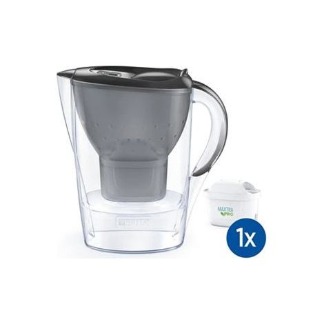 Carafe filtrante Marella Graphite 2,4L – 1,4L eau filtrée – Réduit PFAS, chlore, pesticides, résidus médicamenteux – 1 cartouche Maxtra Pro – Brita