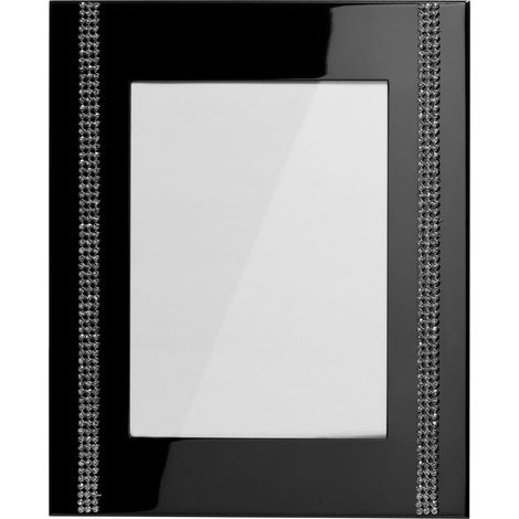 Premier Housewares Opulence Silver Plate Steel Black 4 x 6 Photo Frame