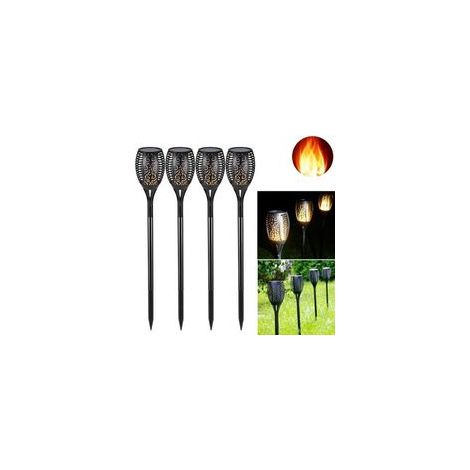 57cm Lampe Flamme Solaire étanches IP65 Torche de Jardin Lumières Solaire de Flammes Exterieur Décoration pour Cour Pathway Piscine(4 Pack )