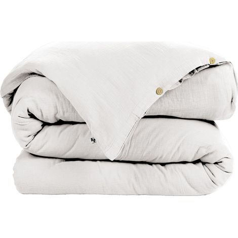OUREA - Housse de Couette 140x200cm Gaze de Coton Chantilly (1/2)