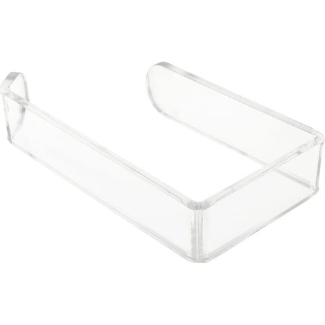 Lot porte-rouleau salle de bain adhésif acrylique transparent, support rouleau papier toilette mural sans perçage, distributeur créatif(transparent-0032) (1/5)