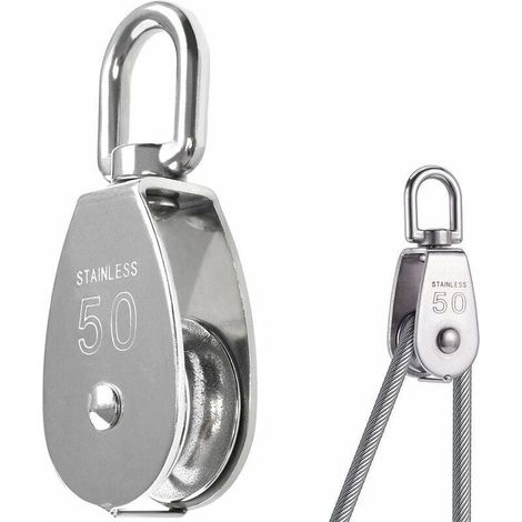 Poulie Pivotante À Une Roue En Acier Inoxydable 304 M50, Chargement 400 Kg - Argent (1/4)
