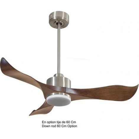 Modulo de KlassFan - Super déstratificateur d'air, avec Lumière Chrome et bois idéal pour 30 à 50 m² KLDC3P1WoL1ch (1/5)