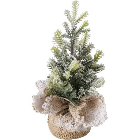 Künstlicher Tannenbaum in einem Topf aus Jute TANNE, 22 cm