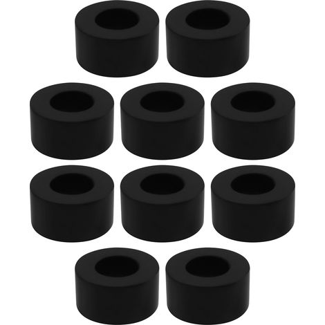 Lot de 10 entretoises plates en caoutchouc M10 20 mm de diamètre extérieur 10 mm ID 10 mm d'épaisseur Rondelles rondes anti-vibrations pour robinet, tuyau, tuyau d'eau (1/5)
