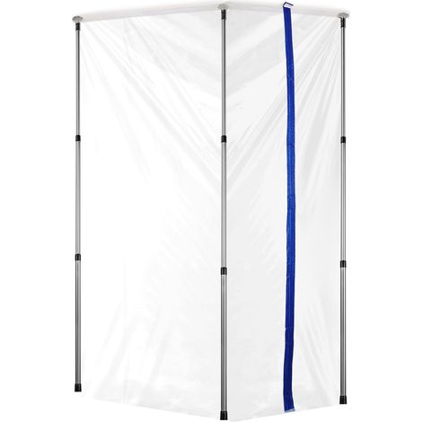 Mophorn Porta Antipolvere Trasparente Cerniera Magnetica con Pali Altezza Regolabile Antipolvere da Costruzione di Casa 10x4m,Copertura Protezione Antipolvere Uso Domestico Trasparente in Plastica PE