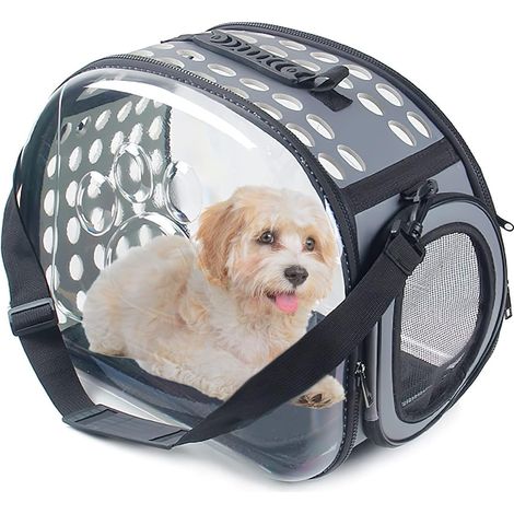 Lupex Shop - Trasportino per animali Trasparente, Zaino da Viaggio a Bolle, Dimensioni: 37x20x22cm (1/4)