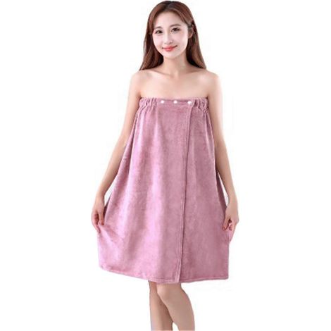Peignoir de bain en microfibre 25-26, peignoir élastique ajustable pour femme, séchage rapide, format voyage, idéal pour la salle de sport et la plage. (1/4)