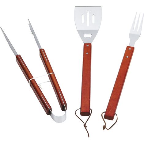 C SET BARBECUE WOODY 46CM 3 PZ