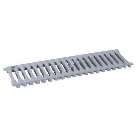 Nicoll – Grille PVC pour caniveaux – Classe A15 – Dimensions 199 x 500 x 39 mm – Surface d'avalement 604 cm²/ml – Résistance au gel et aux chocs thermiques