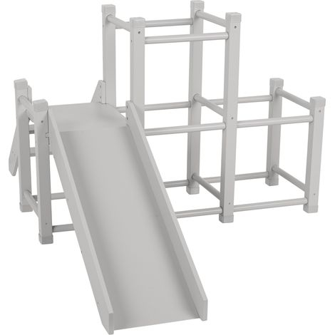 KiddyMoon Parco giochi in legno PG-001 Grigio UNI Scivolo giocattolo (1/2)