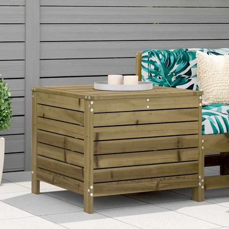 Repose-pied de jardin en bois de pin imprégné avec rangement modulable 62 x 63,5 x 53,5 cm - PANGIVO (1/5)