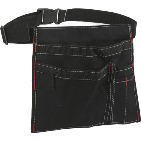Single Sided Tool Belt Pouch, 6 Pockets Canvas Work Apron with Adjustable Strap, Tool Belt for Mechanic, Carpenter, Gardener, Handyman