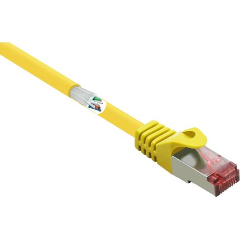 Renkforce RF-5372560 RJ45 Câble réseau, câble patch CAT 6 S/FTP 3.00 m jaune avec cliquet d'encastrement, contacts dorés, ignifuge 1 pc(s) X685672 (1/5)