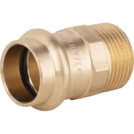 Manchon fileté mâle à sertir pour tube cuivre Ø22 - M20x27 (3/4) (1/4)