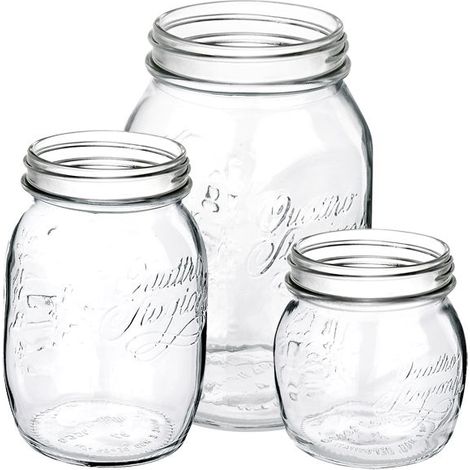 VASO per CONSERVA IN VETRO da 25 cl Diametro 70 mm Mod. 4 STAGIONI BORMIOLI 6pz