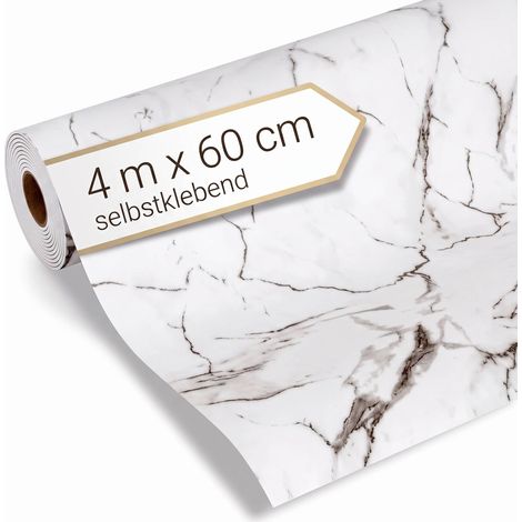 Dalsys Wandverkleidung selbstklebend 4m Rolle x 60cm Weiß PVC