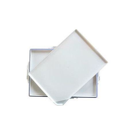 Palette de peinture - Antisèche - Rectangulaire - Plastique - Blanc - 20 compartiments