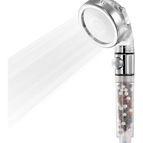 Adjustable three-speed shower head with powerful water flow, filtered water, pressurized water, hand shower (1/4)