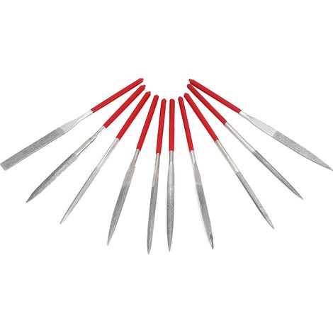 Kit de 10 limes de façonnage pour électroplacage, outils à main pour le travail du bois, du métal, du verre et de la céramique, 5 x 180 mm. (1/5)