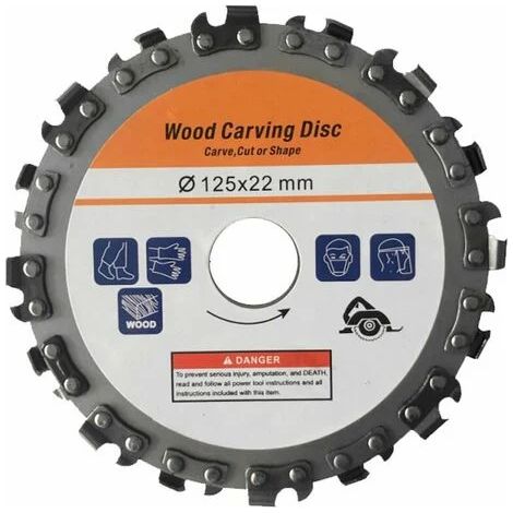 Disque De Meulage En Acier Inoxydable - 125 Mm - 16 Dents - Pour Meuleuse D'Angle 5 Pouces - Pour Sculpture Bois Coupes Et Rainurage - 1 Pièce (1/5)