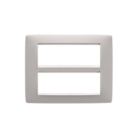 PLAQUE ONE 6+6P NATUREL BEIGE SATIN GEWISS GW16112VL (1/2)