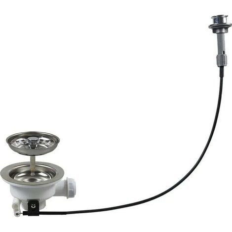 Sistema de drenaje para fregadero XK256C019, tipo fregadero de cocina, filtro con controlador de cable, kit de desagüe para fregadero (1/5)
