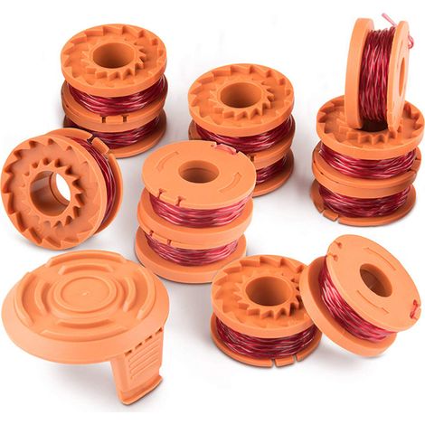 Bobine De Fil Pour Taille-Herbe - 10 Pieds - Diamètre 0 065 Pouces - Compatible Avec Taille-Herbes À Fil Auto-Alimentés - 12 Bobines + 1 Couvercle (1/5)