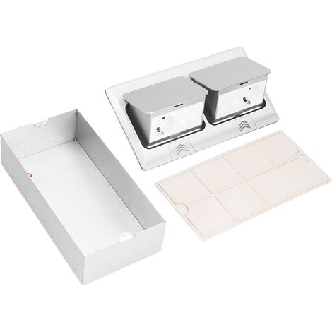 Bodeneinbau-Steckdosenabdeckungsset mit mehreren Löchern für Stromzubehör, 250 V, 16 A, langsam versenkbar (1/5)