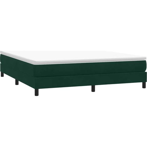 Boxspringbett ohne Matratze Dunkelgrün 180x210 cm Samt